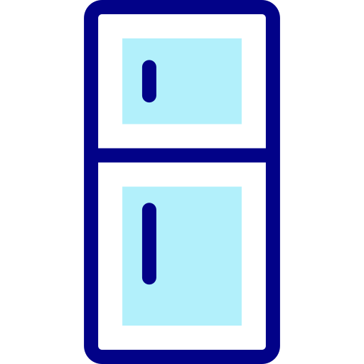 Fridge Detailed Mixed Lineal color icon
