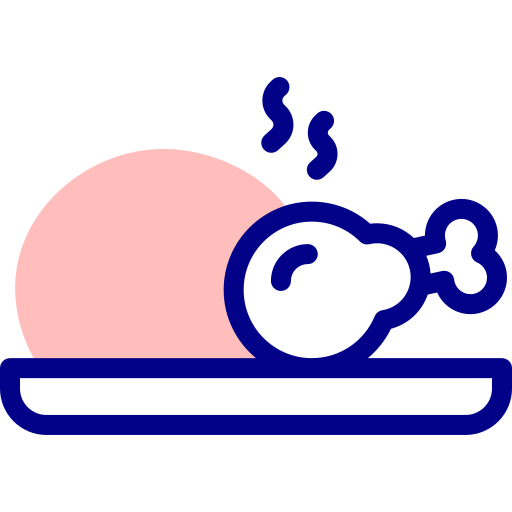 pollo asado Detailed Mixed Lineal color icono