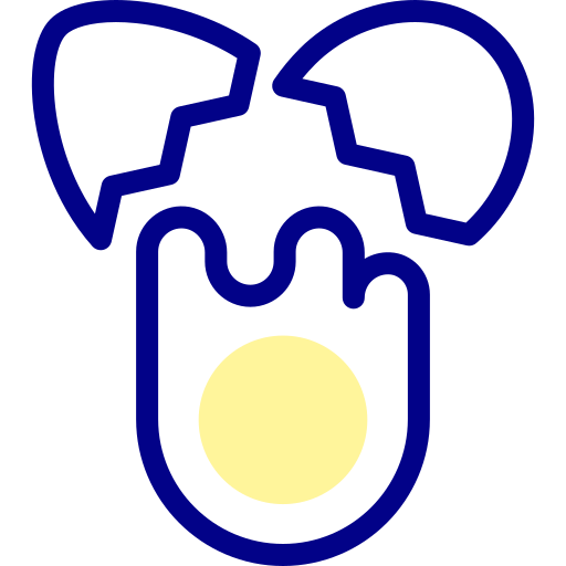 卵 Detailed Mixed Lineal color icon