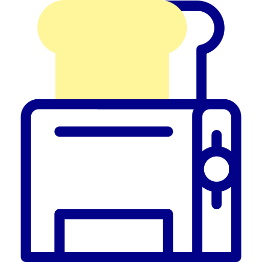 tostadora Detailed Mixed Lineal color icono