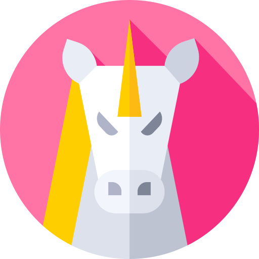 unicornio Flat Circular Flat icono