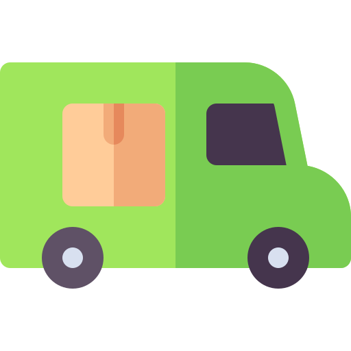 Delivery van Basic Rounded Flat icon