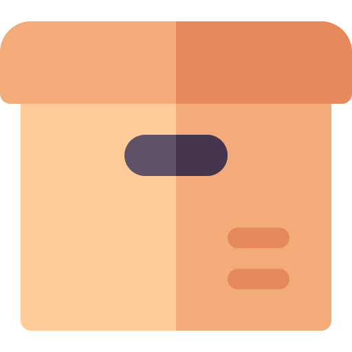 pudełko dostawcze Basic Rounded Flat ikona