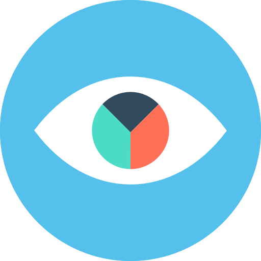 visie Flat Color Circular icoon