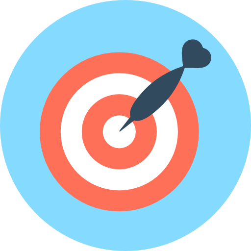 Target Flat Color Circular icon