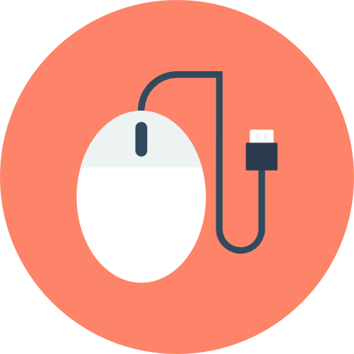 Mouse Flat Color Circular icon