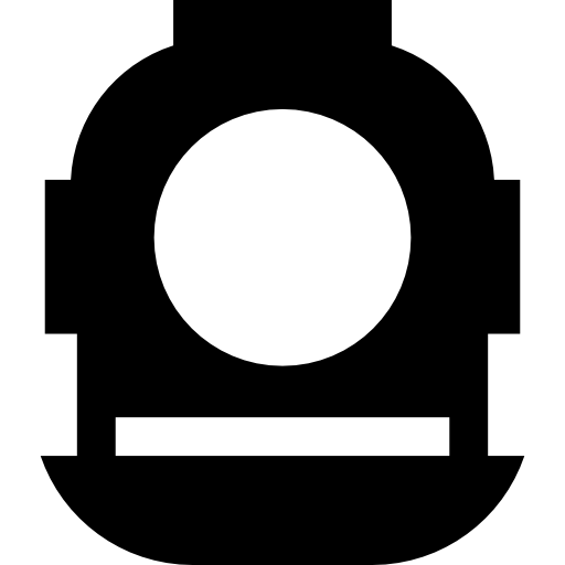 다이빙 헬멧 Basic Straight Filled icon