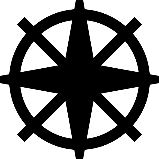 kompas Basic Straight Filled icoon