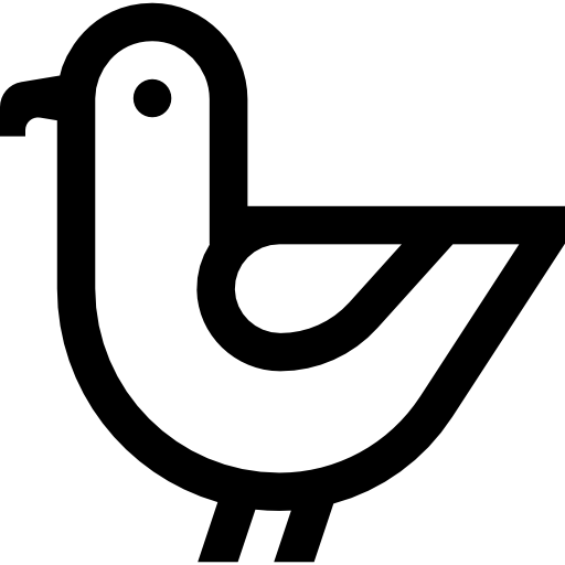 gaviota Basic Straight Lineal icono