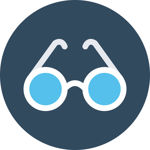 Glasses Flat Color Circular icon