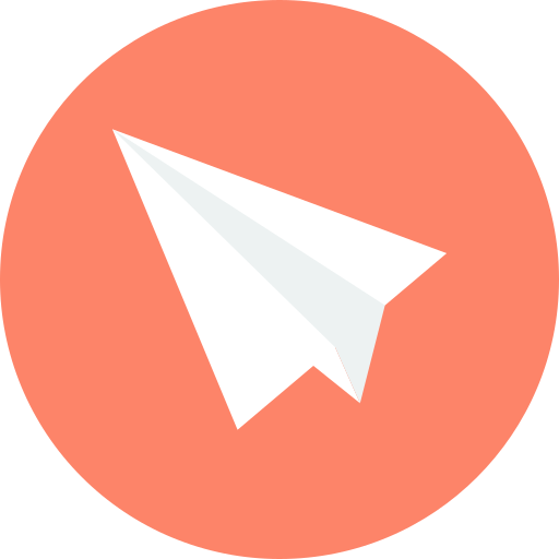 Paper plane Flat Color Circular icon