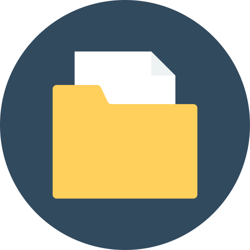 Folder Flat Color Circular icon
