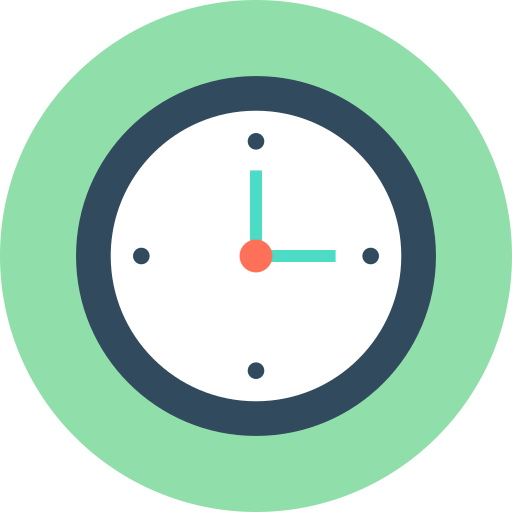 orologio Flat Color Circular icona