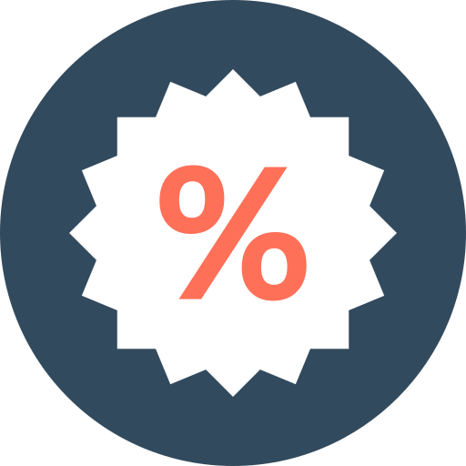 Discount Flat Color Circular icon