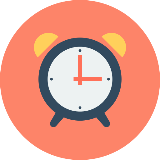 Alarm clock Flat Color Circular icon