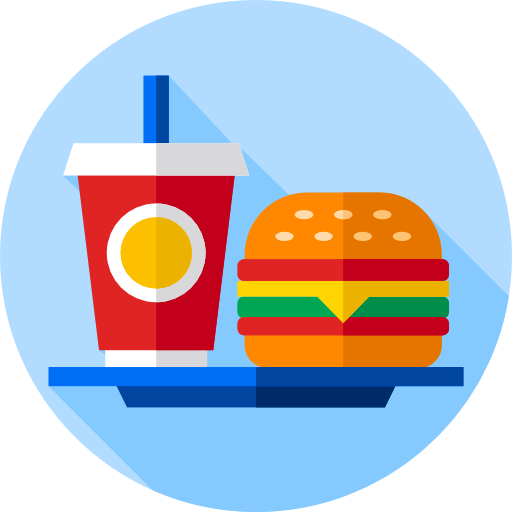 fast food Flat Circular Flat icona