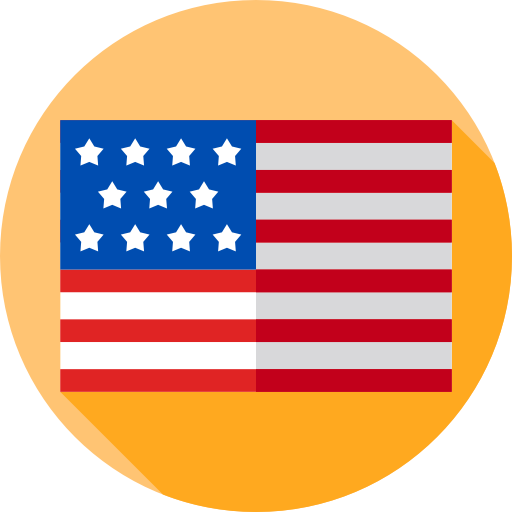 United states Flat Circular Flat icon