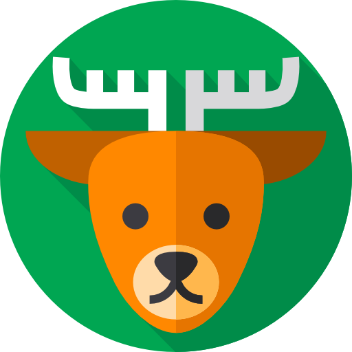 Deer Flat Circular Flat icon