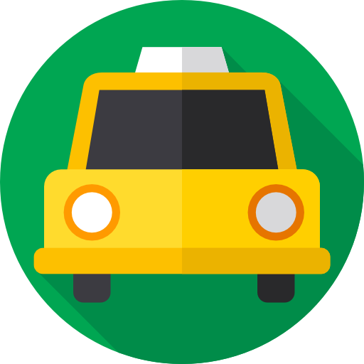 taxi Flat Circular Flat icon