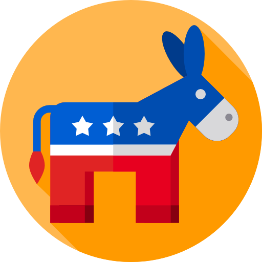 demokratisch Flat Circular Flat icon