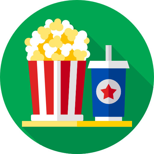 popcorn Flat Circular Flat icoon