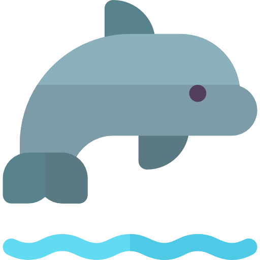 delfín Basic Rounded Flat icono