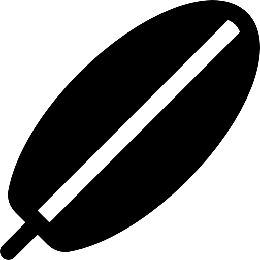 tabla de surf Basic Rounded Filled icono