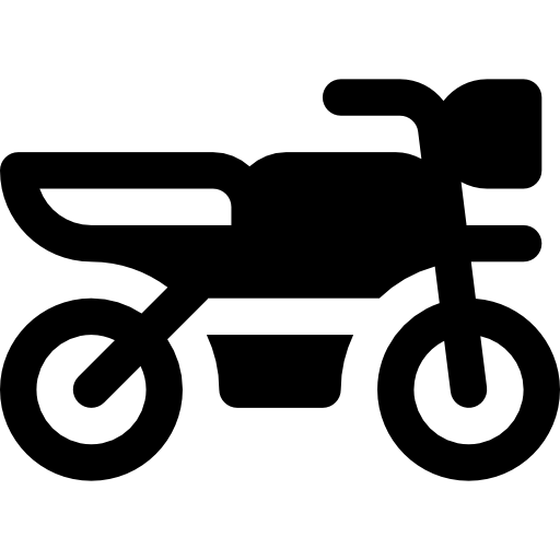 motocicleta Basic Rounded Filled Ícone