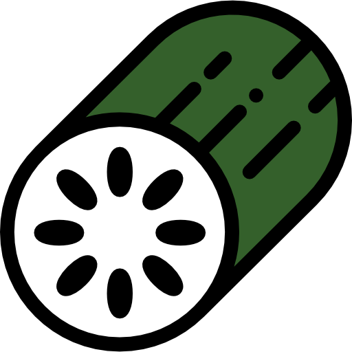 Courgette Detailed Rounded Lineal color icon