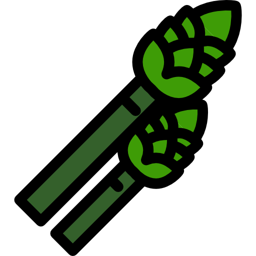 Asparagus Detailed Rounded Lineal color icon