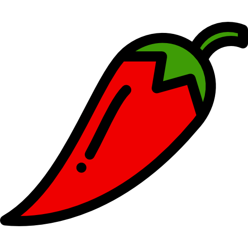 Chili Detailed Rounded Lineal color icon