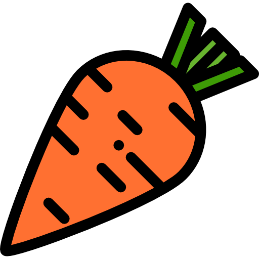 Carrot Detailed Rounded Lineal color icon