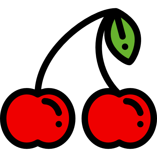 Cherry Detailed Rounded Lineal color icon