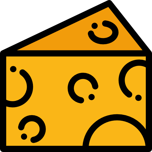 치즈 Detailed Rounded Lineal color icon