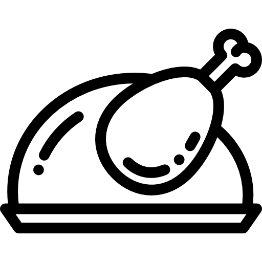 Курица Detailed Rounded Lineal иконка
