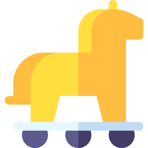koń trojański Basic Rounded Flat ikona