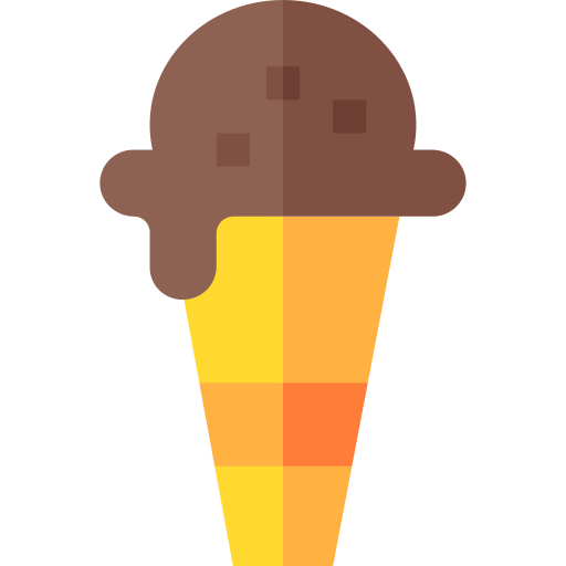 cucurucho de helado Basic Straight Flat icono
