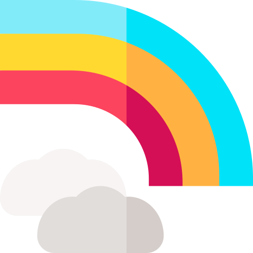 Rainbow Basic Straight Flat icon