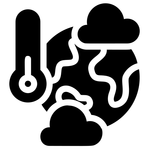 das alterações climáticas Generic Glyph Ícone