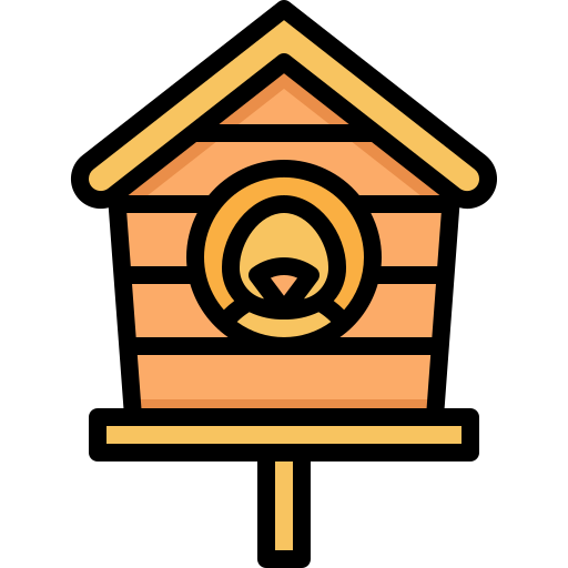鳥の家 Generic Outline Color icon