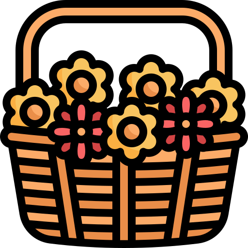kosz kwiatów Generic Outline Color ikona
