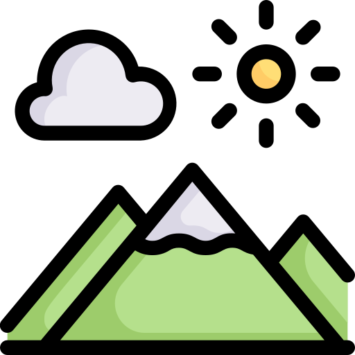 montagna Generic Outline Color icona