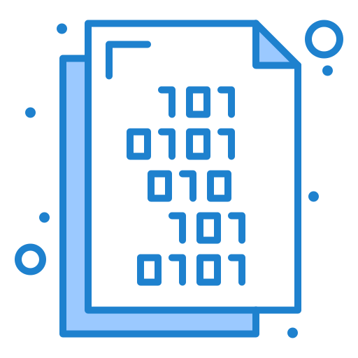 codice binario Generic Blue icona