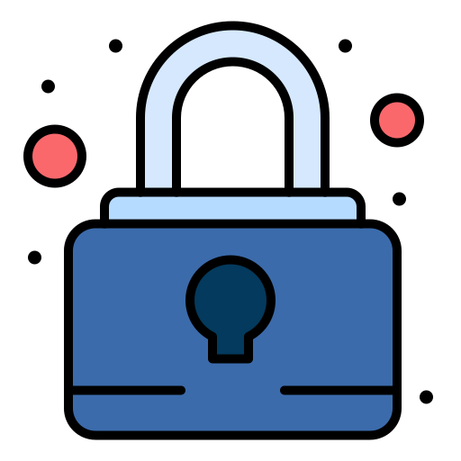 Padlock Flatart Icons Lineal Color icon