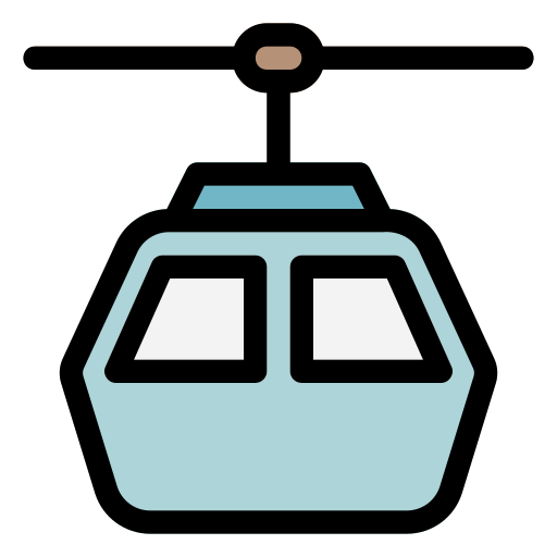 Cable car cabin Generic Outline Color icon