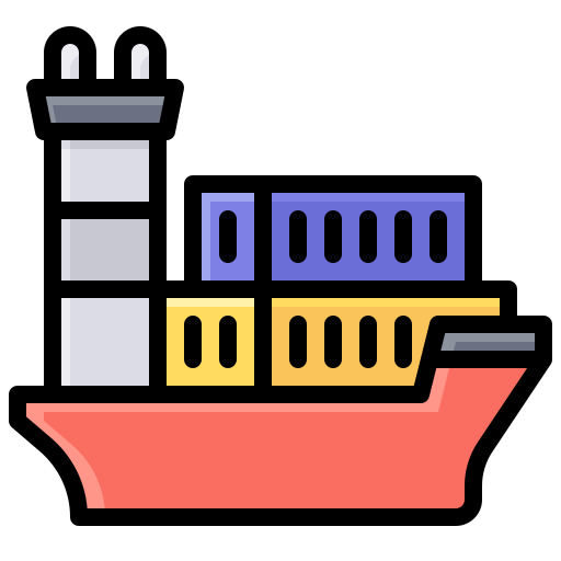 barca da carico Generic Outline Color icona