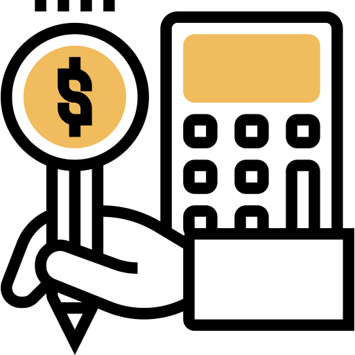rachunkowość Meticulous Yellow shadow ikona