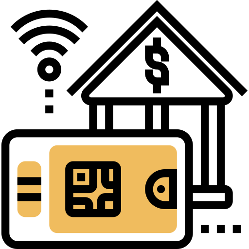 bankowość internetowa Meticulous Yellow shadow ikona