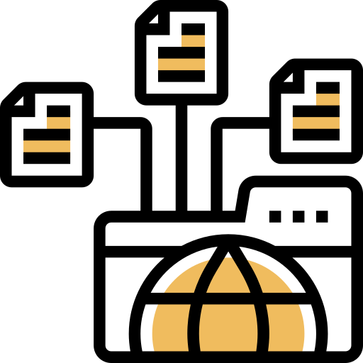 フォルダーネットワーク Meticulous Yellow shadow icon