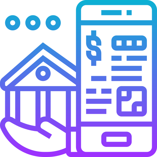 mobiles banking Meticulous Gradient icon